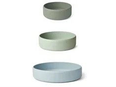 Liewood green multi mix skåle Audrey silikone (3-pak)